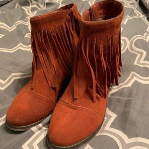 Fringe booties